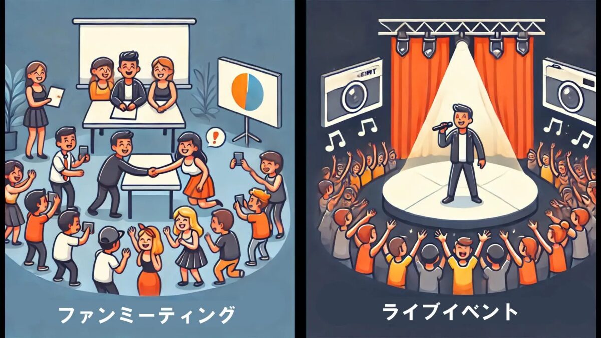 「ファンミーティング」と「ライブイベント」の違い