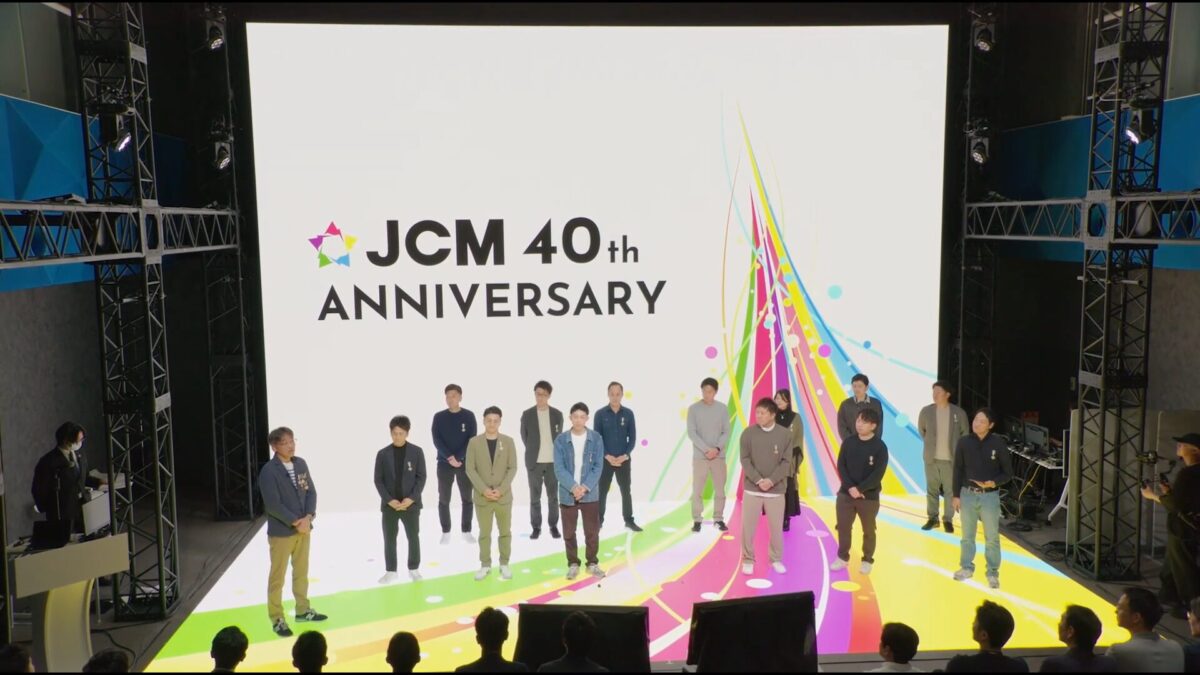 GMOグローバルスタジオで開催したJCM株式会社様の「40周年 全社総会」