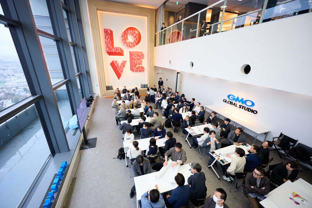 GMOグローバルスタジオで開催した株式会社JCM様の「40周年 全社総会」