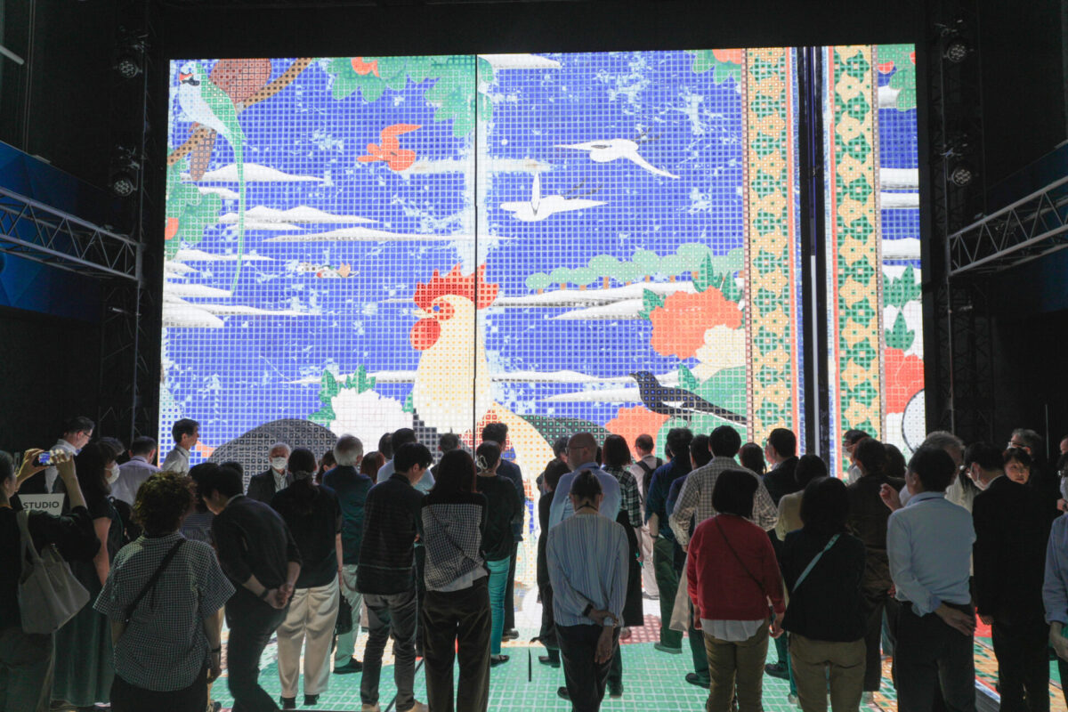 GMOグローバルスタジオで開催した「ジャイアントスクリーンが誘う超没入体験!『デジタルアートで蘇る日本の記憶』」