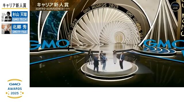 GMOグローバルスタジオで開催した「GMO AWARDS 2025」 バーチャルセットを活用した演出