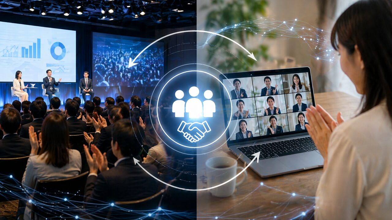 ハイブリッドイベントで会場とオンラインの温度差を解消する方法