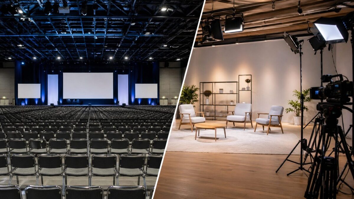 ハイブリッドイベントなら巨大な会場は必要ない