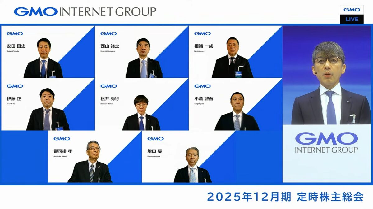 Zoomを使った役員ギャラリー配信画面
