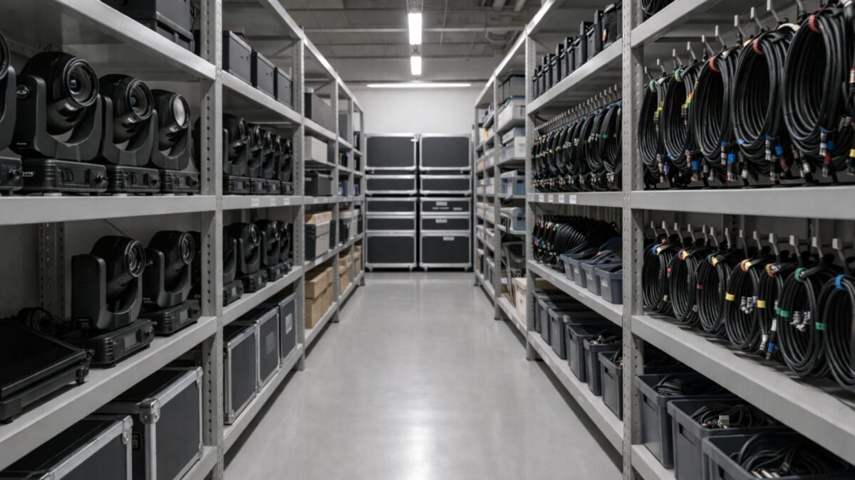 綺麗に整頓された倉庫